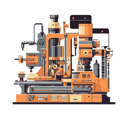 Heavy machinery working in steel manufacturing industry