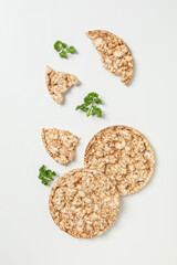 Healthy food, food for diet and weight loss - crispbreads