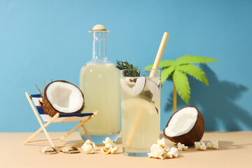 Drinks, fresh summer drink for refreshing, summer vibes concept