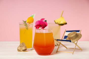 Drinks, fresh summer drink for refreshing, summer vibes concept
