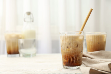 Cold drink for refreshing - ice coffee. Fresh summer drink
