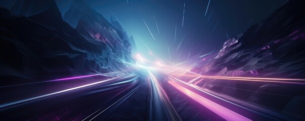 fast light streaks background. generative ai