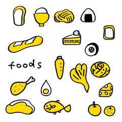 いろいろな食べ物のイラスト