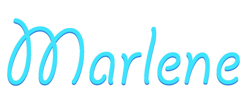 Marlene - light blue color - female name - sparkles - ideal for websites, emails, presentations, greetings, banners, cards, books, t-shirt, sweatshirt, prints
