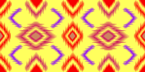 Geometric ethnic pattern seamless flower color oriental. seamless pattern. Design for fabric, curtain, background, carpet, wallpaper, clothing, wrapping, Batik, fabric,Vector illustration