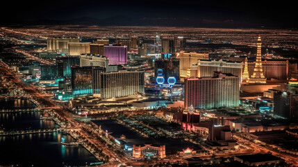 Las Vegas. Breathtaking travel destination place. Generative AI