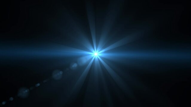 Optical lens flare effect. 4K resolution. Very high quality and realistic.on black background