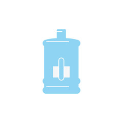 Water cooler large gallon bottle icon symbol flat vector illustration isolated.