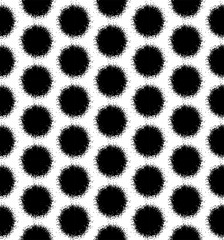 Black and white seamless pattern with dots