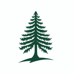 Pine tree logo, vector art