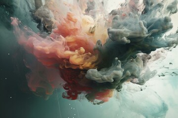 Abstract painting with white clouds, perfect for presentations, website backgrounds, banners, walls, or t-shirts. Generative AI