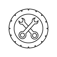 Auto repair icon vector. Car repair illustration sign. workshop symbol or logo.