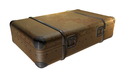 Vintage suitcase element for design