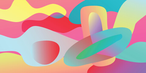 Gradient Background Set Abstract Summer Color Pop