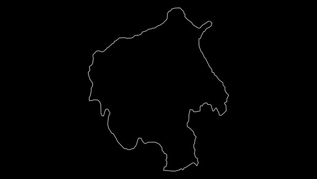 Oyo state map of Nigeria outline animation