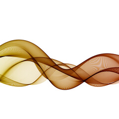 Horizontal transparent color wave on white background