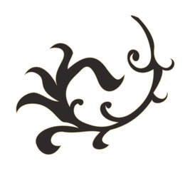 Flower leaves or branches, twig of plant paisley