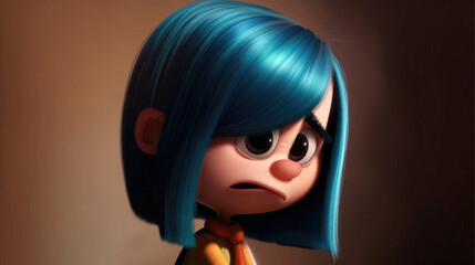 Girl in depression. Bad psychological state. Mental health awareness month illustration vector