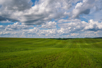 blue sky background with white striped clouds in heaven and infinity may use for sky replacement