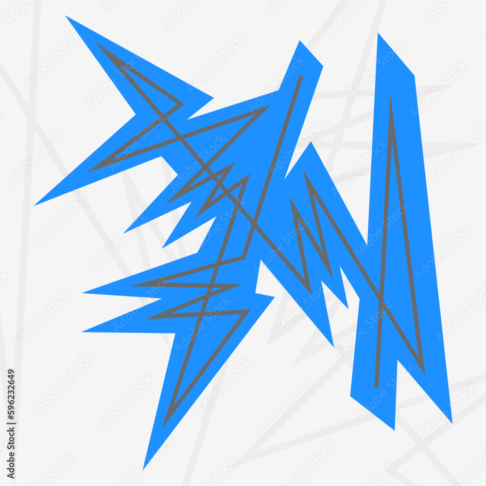 Poster simple drawing with triangular, zigzag, and geometric line pattern