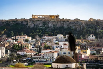 Keuken spatwand met foto Athens city with the Acropolis © Andreas