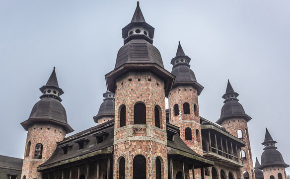 Castle in Lapalice village, largest unauthorized construction ever developed in Poland
