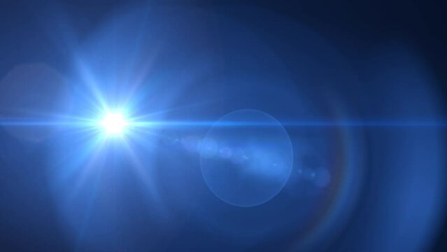 Optical lens flare effect. 4K resolution. Very high quality and realistic.on black background