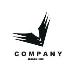 flying silhouette. Flying logo for company. it can be use for your business or company logo.