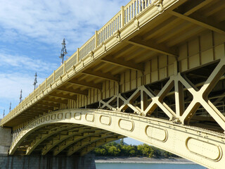 Budapest (Hungary). Margaret Bridge over the Danube river in the city of Budapest