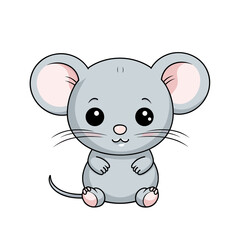 Obraz na płótnie Canvas Cute clipart mouse