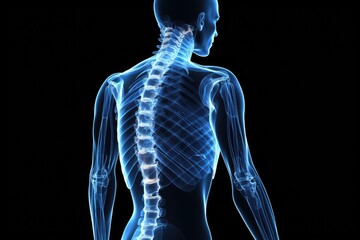 Scoliosis Spine Curve Anatomy and Posture Correction , ai generated