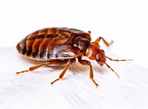 Bedbug Cimex lectularius isolated on background created with Generative AI technology