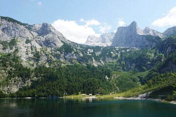 Naklejka na ściany i meble Inner (Hinterer) Gosau lake in the Austrian Alps