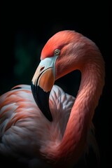 Regal Reflections: The Intensity of a Flamingo's Gaze