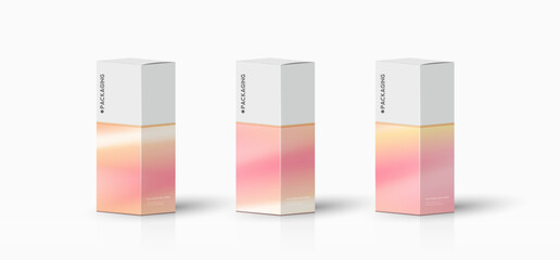 Set packaging design template for product. box packaging template on empty background. vector design.