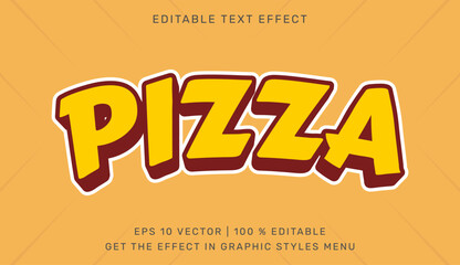Pizza editable text effect template