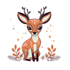 Cute deer clipart