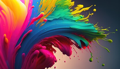 Colorful Paint Texture Background. Generative AI