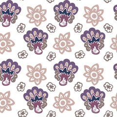 Blooming flora, paisley print, flowers flourishing