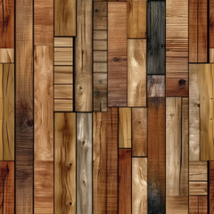 Seamless wood floor wood wall texture, hardwood floor texture, wood wall texture. Generative AI