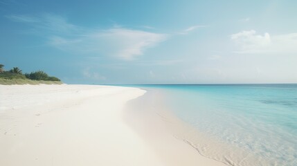Fototapeta premium Beautiful Holiday summer sand beach tropical beach and sea Background