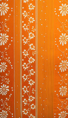 Indonesia orange batik cloth, AI Generative