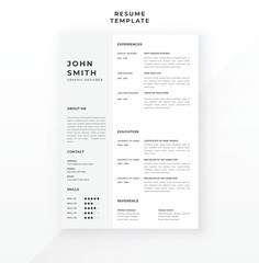 Modern elegant resume design template