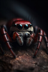 red tarantula big spider Generative AI