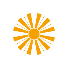 Graphic abstract sun, Sun symbol, Astrological symbols, Vector illustration, Silhouette. Vector design element.