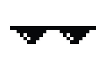 famous meme glasses. thug life meme pixel glasses
