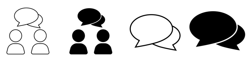 Chat icon vector. Communication illustration sign. Correspondence symbol. Dialogue logo.