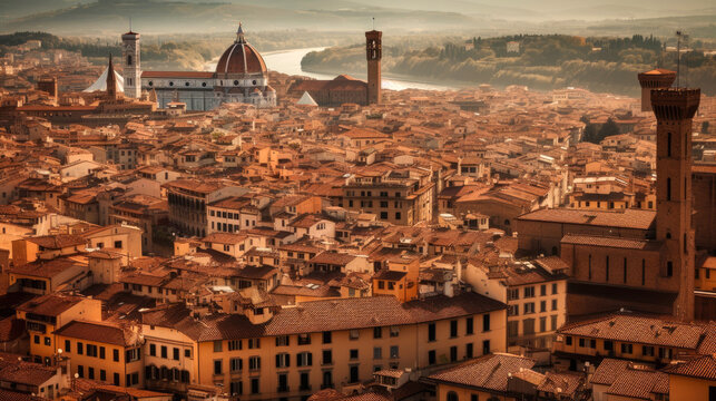 Florence. Breathtaking travel destination place. Generative AI