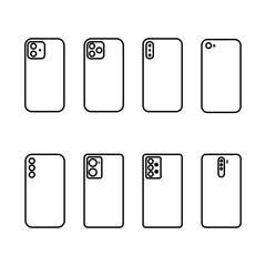 cell phone outline back view