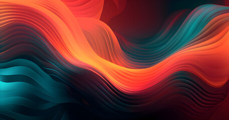 Abstract 3D Background wave background curve technology IA générative